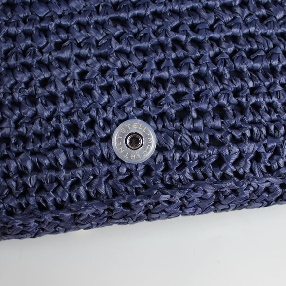 NEW STELLA MCCARTNEY Star Faux Raffia Chain Shoulder Bag - Picture 12 of 16